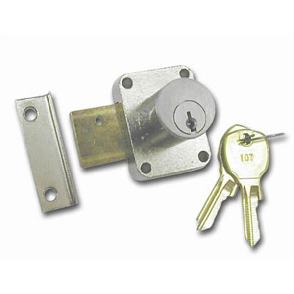 National Lock .88 In. Cylinder Pin Tumbler Locks With Key 915 - Dull Chrome NA136956 - main
